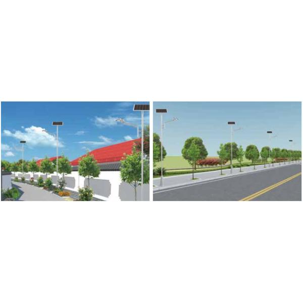 6000lm Super Bright Solar Powered Led Pole Lights For Road Driveway Parking Lots