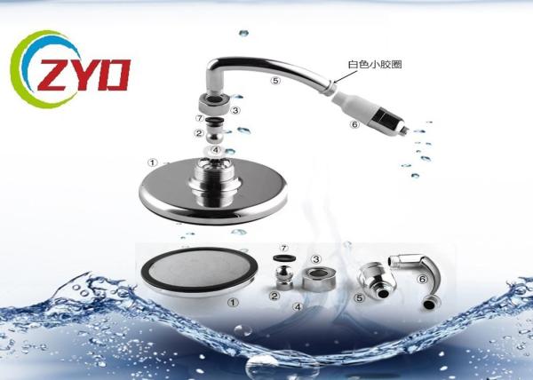 Anti Skid Handle Adjustable Rain Shower Head Pressure Sprinkler 15CM Scald Proof