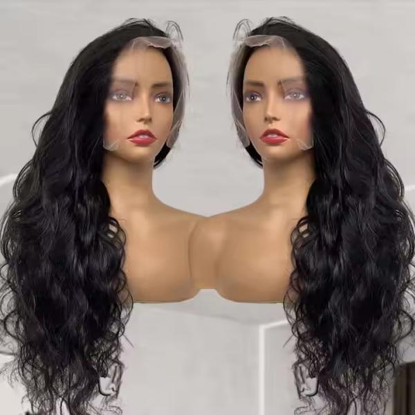 Ready to Ship Brazilian Virgin Hair Body Wave 180% Preplucked 13x6 HD ransparent Full Lace Front Wigs Human Hair for Black Women