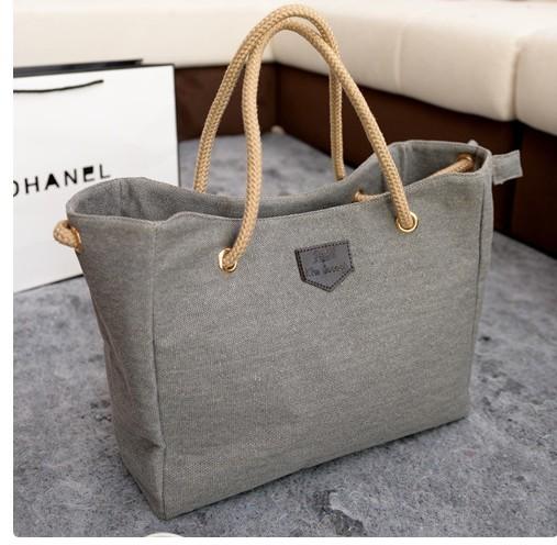 Spring new Korean version of the trend of minimalist canvas shopping bag handbag shoulder bag handbag tide