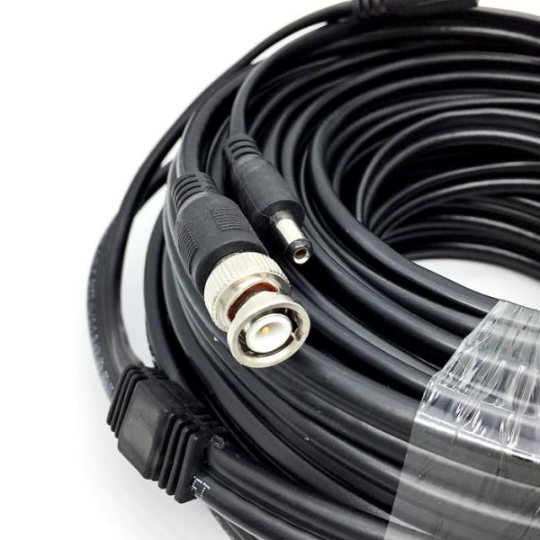 Fez pre ao cabo 20M da câmera do CCTV do co-axial de RG59P 30M 40M Patch Cord BNC e conector da C.C.
