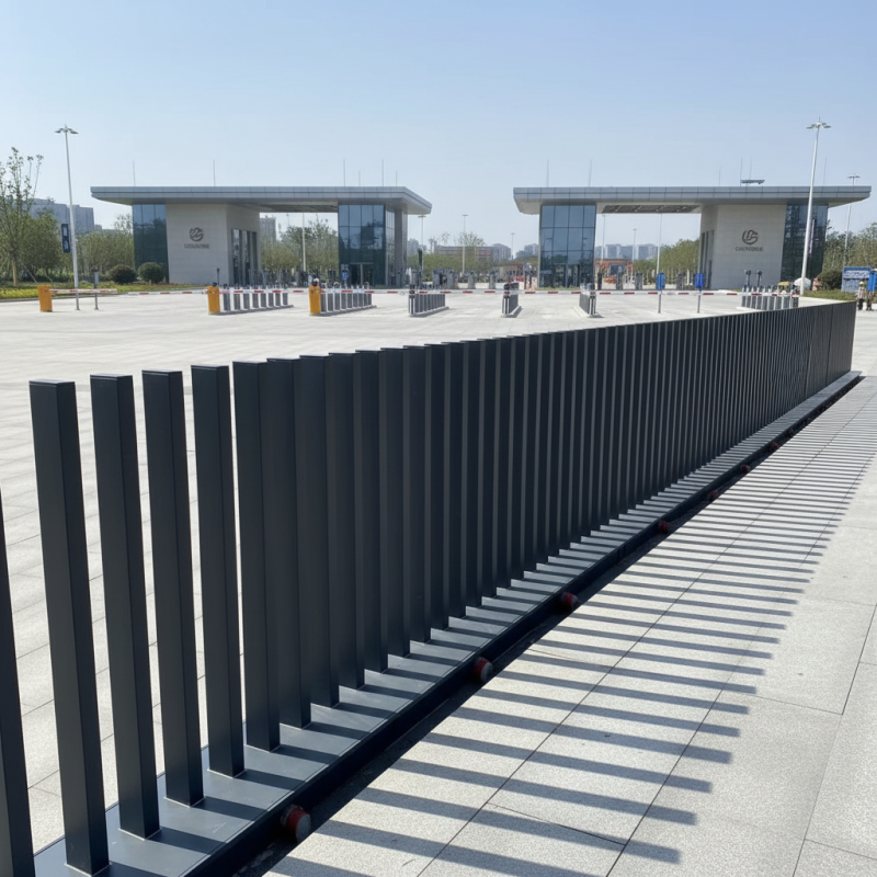 Automatic Rising Bollard Fence Gate with 304+Q235 Stainless Steel Construction, Fully Automatic Control, and IP68 Protection Rating