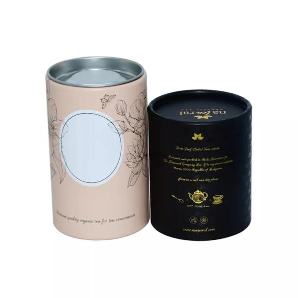Eco Friendly Food Grade Cylinder Tube Packaging Tea Coffee With Aluminum Foil