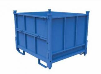 Galvanized Steel Warehouse Metal Storage Bins Powder Coated Surface Blue Color