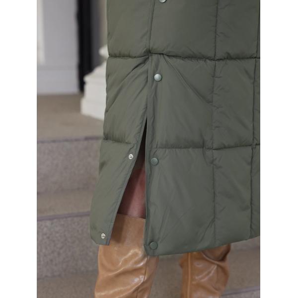 115 cm de longitud Mujeres Largas chaqueta Colores oscuros Invierno Calor Grafeno línea de auto calefacción Resistente al clima Anclado Baja de las rodillas Largo