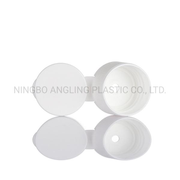 28mm Plastic Cap for Flip Top Cap Bottle in Ribbed White Colors Customized Request