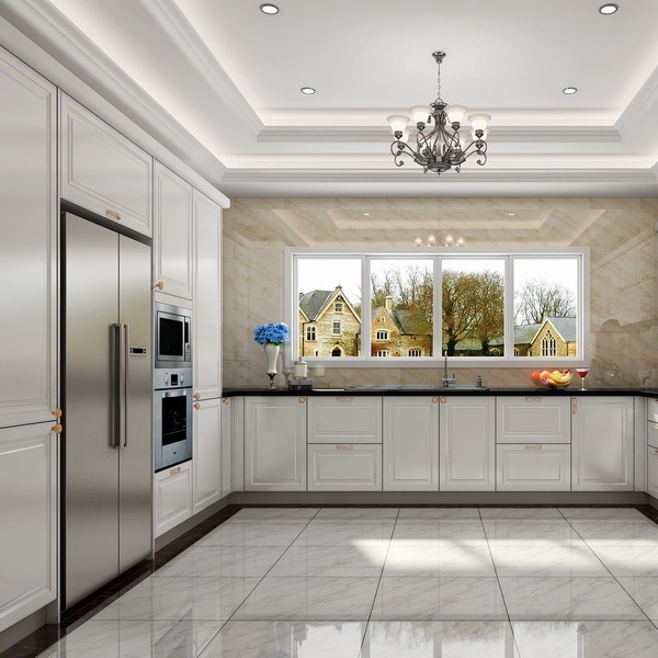 Сланцевая сборка белый цвет Кухня Стенные шкафы Шкафы в форме L