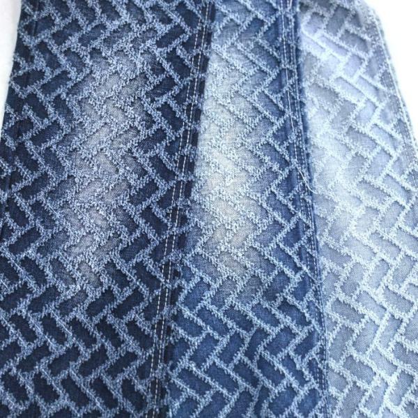 70'' 71'' Cotton Polyester Denim Fabric  Stretch Denim Fabric With Crochet 11.3OZ