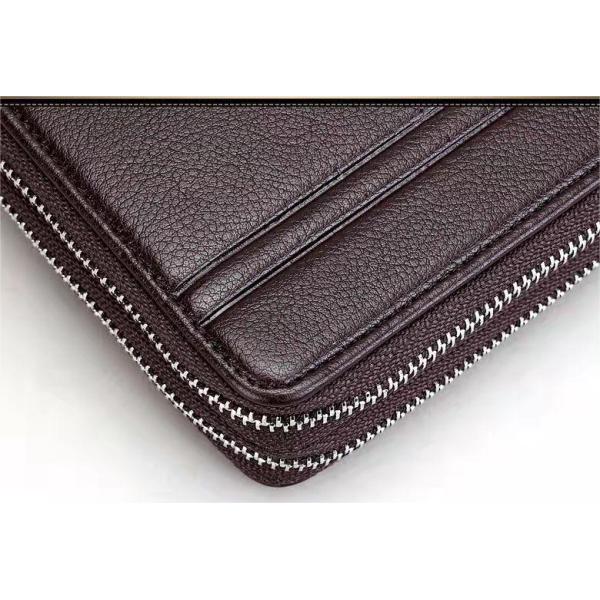 GENUINE LEATHER Men's Front Pocket Wallet Custom Logo Purse Thin Rfid Blocking Card Holder