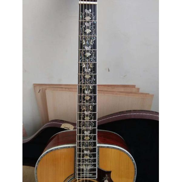 Aaaa All Real Abalone Super Deluxe Wood D45L Acoustic Guitar Customized Logo Is Available