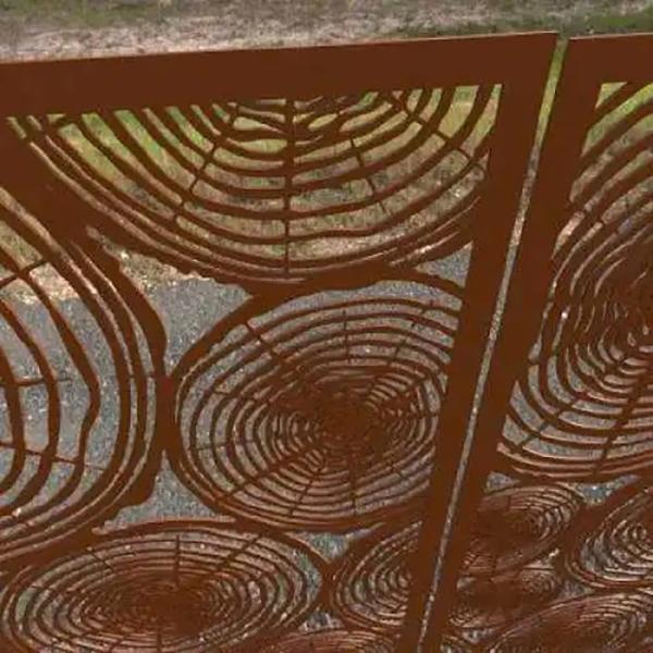 Painéis decorativos metálicos duráveis / painéis de parede de aço corten de 1,5 mm