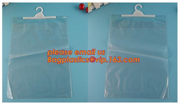 biodegradable Clothes Underwear PVC Packaging Bag With Hook Display Bikini Swimwear Bag, Environmental
