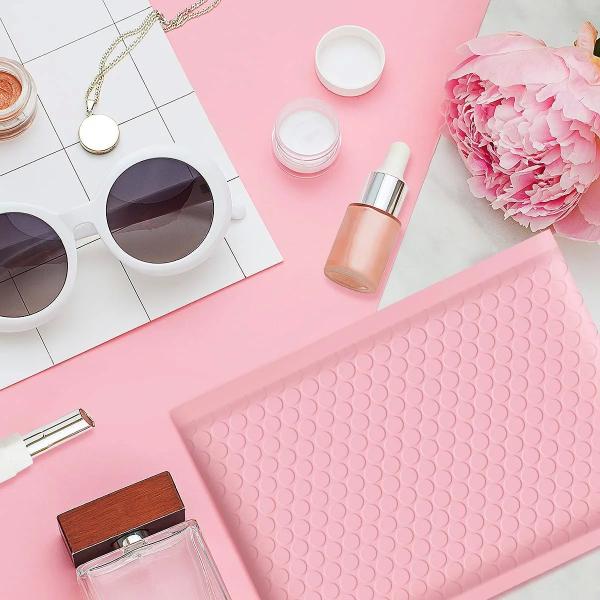 GDCX Pink Bubble Polymailers Color Logo Logistics Transport Bubble Bag Mailers Packaging Bags Poly Mail Bubble Mailers Pouches