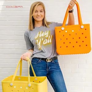 Colefa EVA Beach Storage Tote Bag Large Capacity Waterproof Durable Mesh Beach Bag Travel Handheld Beach Tote in-Stock Wholesale