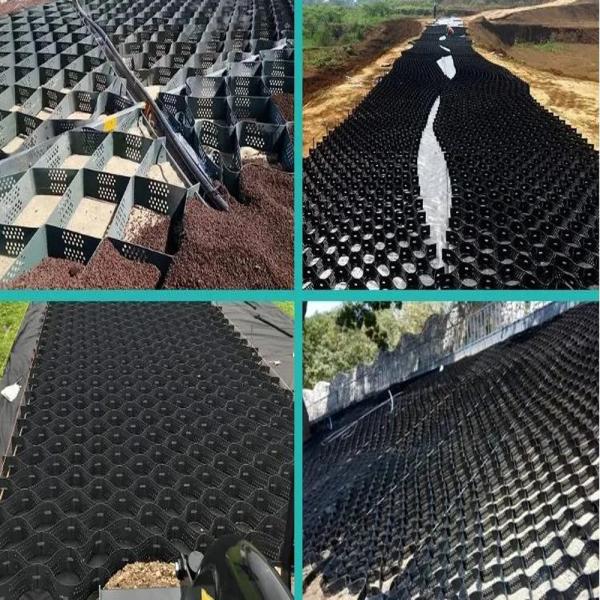 Géocellules HDPE personnalisées pour l'industrie du bâtiment et les projets de construction