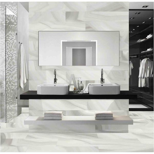 Agate Beige Color Polished Marble Porcelain Tile 60*120cm For Living Room Indoor Porcelain Tiles