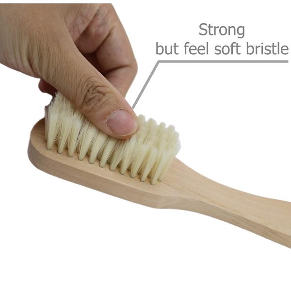 Щетка щетинки волокна деревянной ручки мягкая для ботинка одежд прачечной чистки домочадца