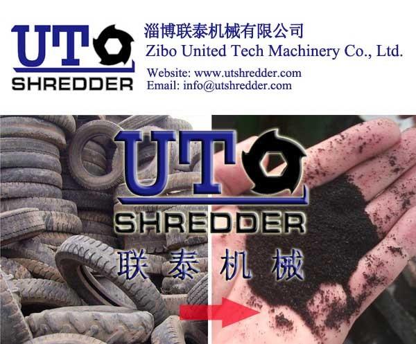 high quality rubber tire crusher / tire shredder / tire breaker / double shaft shredder/ low noise, high efficiency