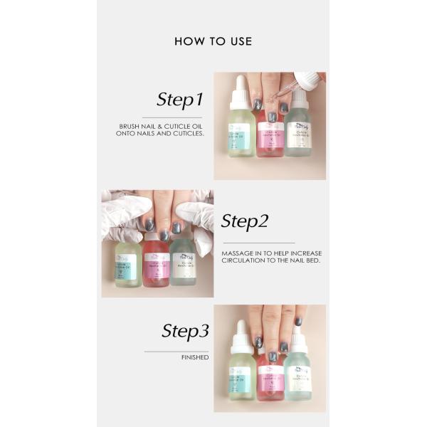 Huile Revitalisante pour Cuticules Nails Healthy en capacité 10ml/15ml/20ml pour Cuticules Hydratées