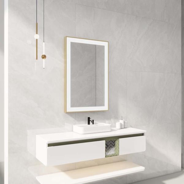 Lumière de miroir de salle de bain LED de luxe pour les suites d'hôtel et la rénovation de la maison avec éclairage atténuable Structure imperméable à l'eau et design minimaliste élégant
