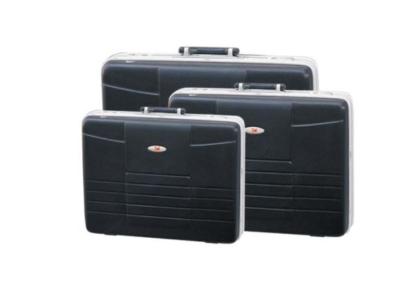 ABS Iron Frame Business Leather Bag For Man Popular With Silver Piping