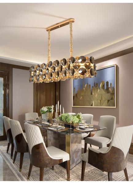 Modern smoke gray crystal chandelier in the living room contemporary chandelier(WH-CY-191)