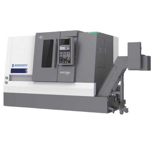 Precision CNC Lathe Large Span Spindle HTC40Q BMT55 Power Turret Slant Bed CNC Lathe With Y Axis Bar Feeder