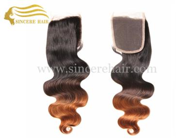 20 Ombre Hair Extensions Lace Clouser for sale, 50 CM Body Wave Ombre Virgin Remy Human Hair Clouser For Sale