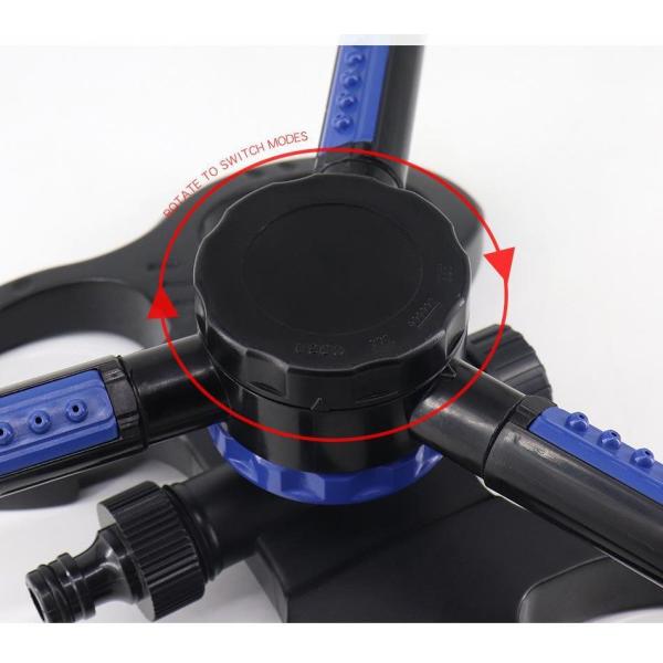 Endurable 360 Degree Adjustable Automatic Rotating Garden Sprinkler 3 Arms Water Sprinkler Garden