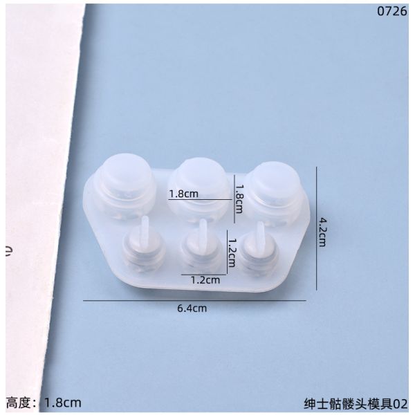 DIY Crystal Dropping Gel Mold Pirate Civilian Gentleman Skull Head Bracelet Jewelry Silicone Mold