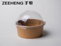 ZEEHENG Kraft papier glace tasse avec couvercle 6 oz