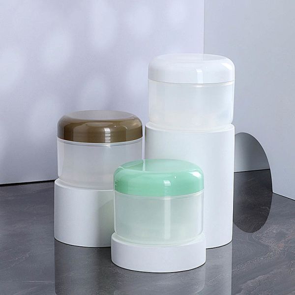 100g PP Plastic Cosmetic Jars Featuring Silk Screen Printing Hot Stamping Labelling Plating and Painting Ideal for Lotion Storage