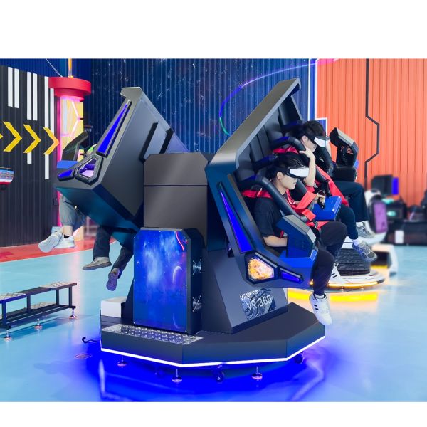 9D VR Roller Coaster Simulator Double Seats | Interactive 360° Rotation Virtual Reality Ride Arcade Machine for Sale