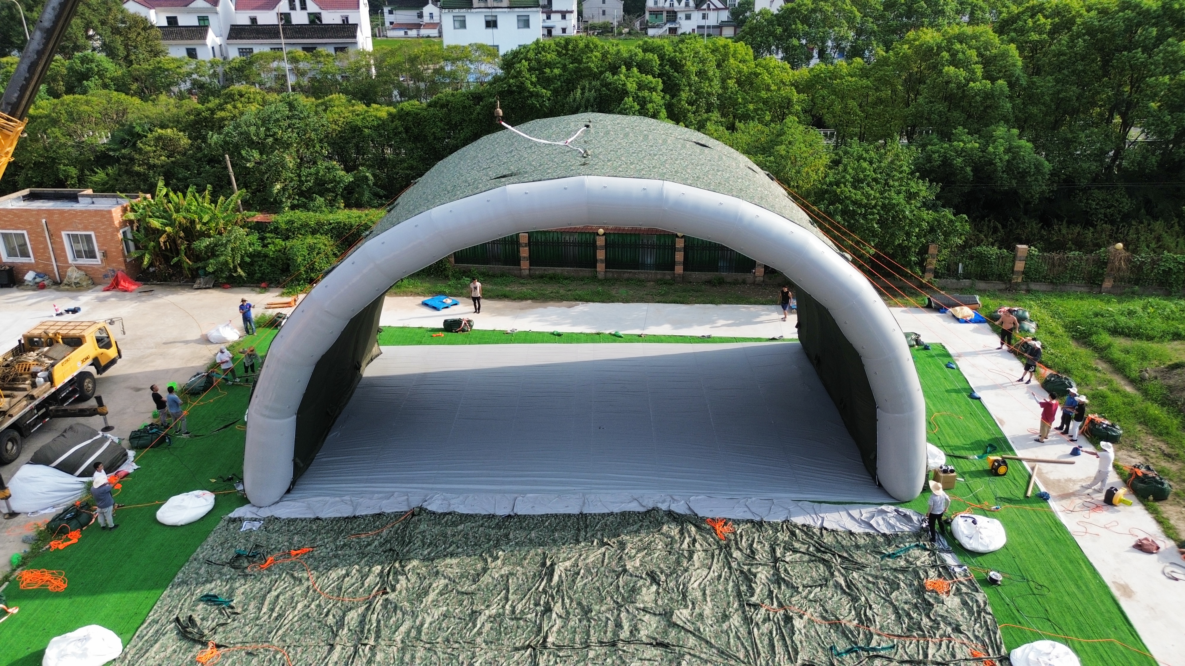 Inflatable Hangar Shelter Giant Tent Custom Large Span Aircraft Shelter Heavy Duty PVC Event Tents Warehouse Storage