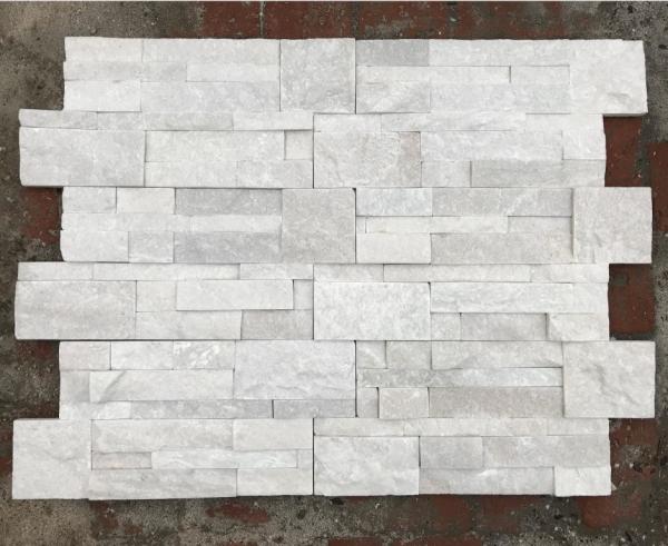 Pure White 150x600mm Exterior Thin Stone Veneer Panels
