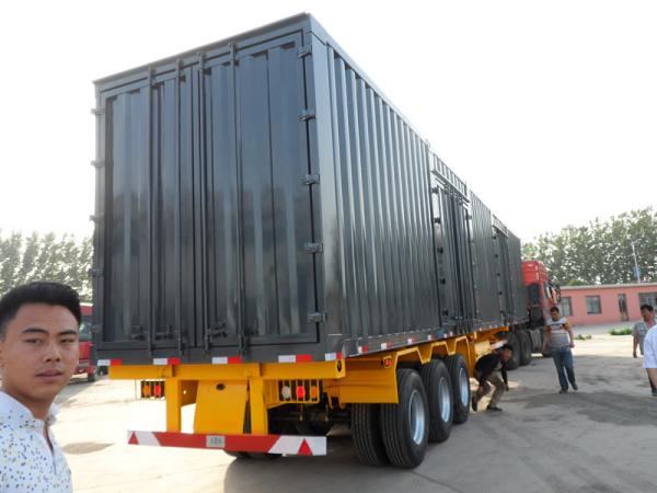 40 Feet Container Carrying Flat Bed Semi Trailer With JOST Landing Leg / semi flatbed trailers