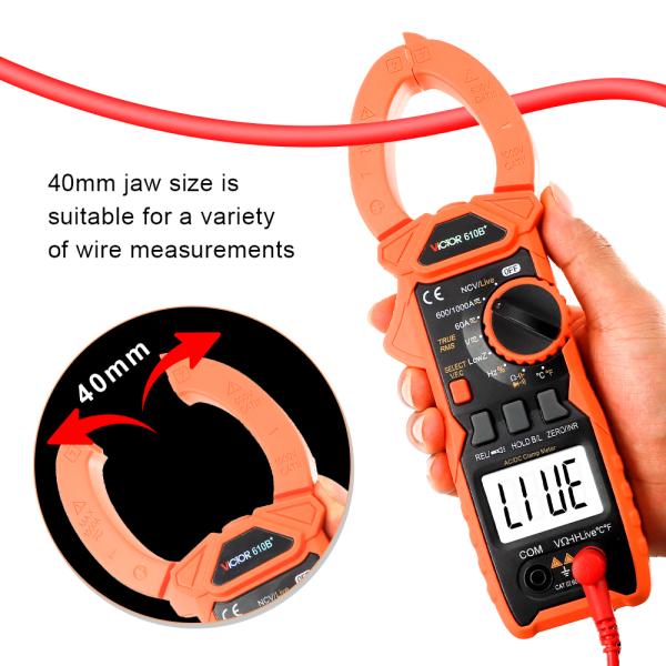 VFC True RMS NCV VICTOR 1000V 1000A Digital Clamp Meter 5999 Counts