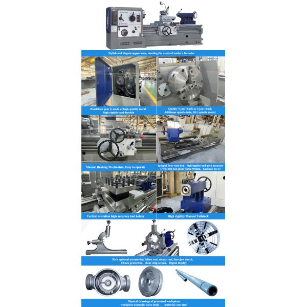 SMTCL универсальный токарный станк CW6263B Gap Bed токарный станк высокой производительности тяжелой работы большой горизонтальный руководство