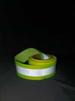 Fita reflexiva 5cm claros altos da tela do verde reflexivo fluorescente da fita do Webbing