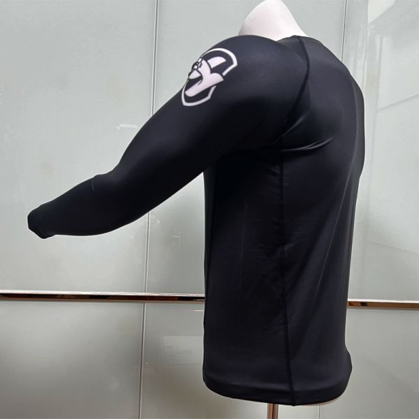 Unisex Sublimation Transfer Print Compression Rash Guard  220gsm Quick Dry For Martial Arts