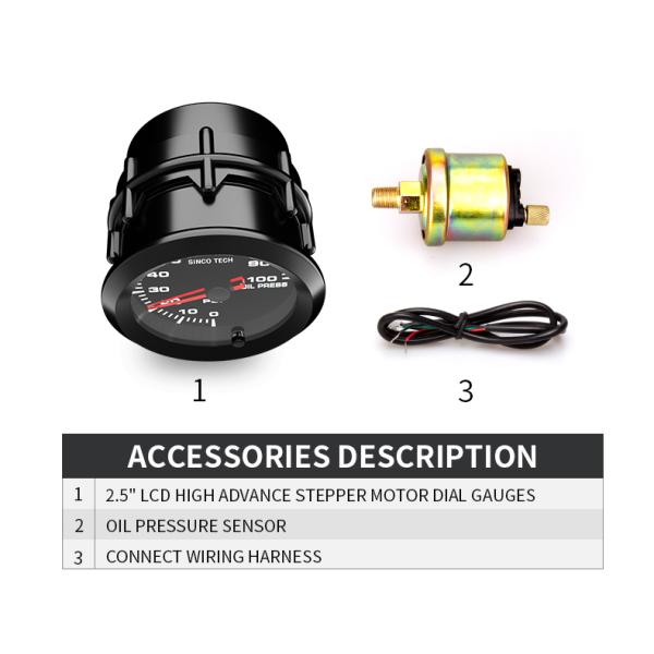 637 датчик давления масла DC цифров датчика 16V с жидкокристаллическим дисплеем LCD