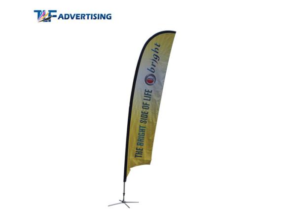 12Ft Custom Flag Banners 100% Fiberglass Pole Popular Flying Style Elastic Sleeve
