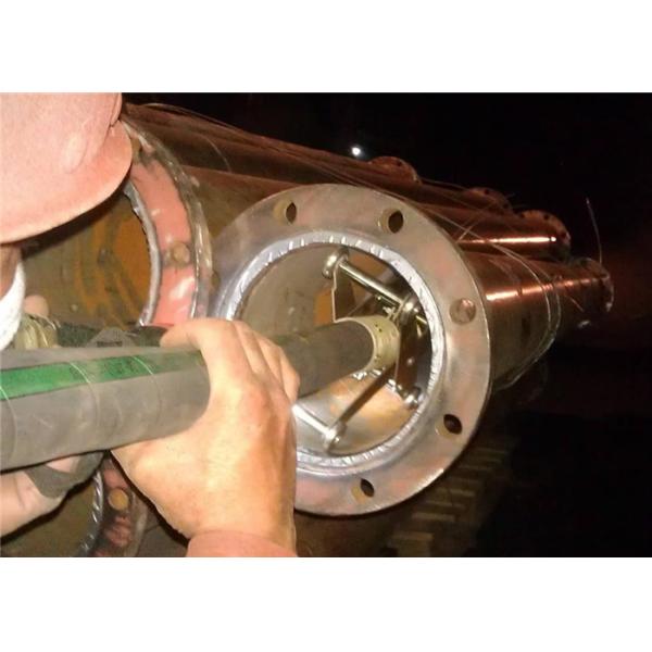 Abrasive Steel Pipe Shot Blasting Machine , Stable Pipe Blasting Equipment 