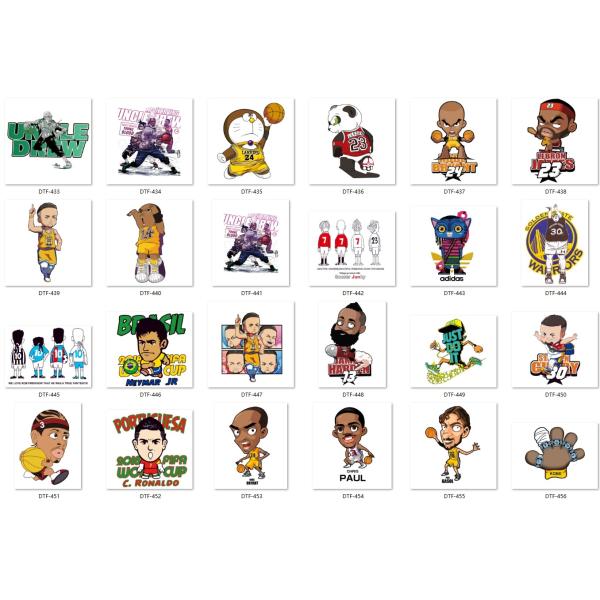 DTF heat transfer stickers Gang heat transfer DTF printing service supports customized batch production