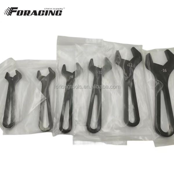 Universal Black Racing AN Fitting Wrench AN Spanner for Sprint Car Tool Sets An4-An16 6PCS One Kit Lightweight Aluminum