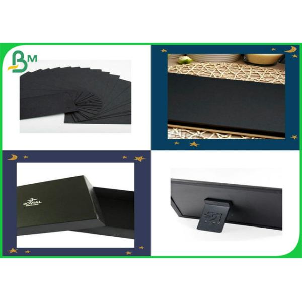 Естественная древесина 350GSM черной бумаги Kraft для делает лидирующую подарочную коробку