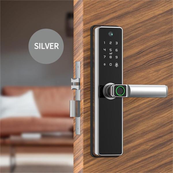 Innovative Tuya Smart Door Lock With Camera Biometric Fingerprint Password For Wooden Doors