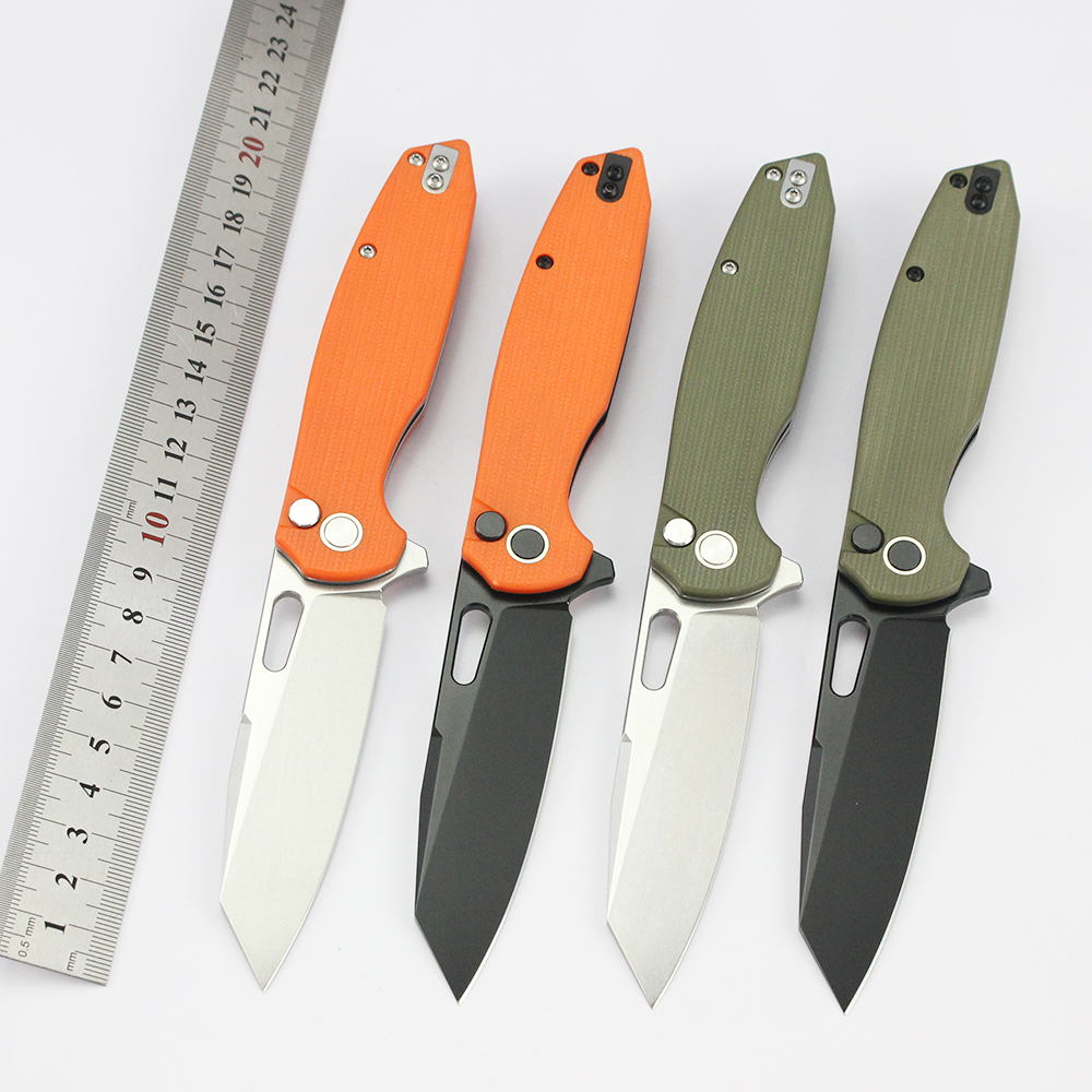GT-T0044 Customizable Tactical 14C28N Steel Blade Button Lock Folding Knife G10 Handle Tunafire