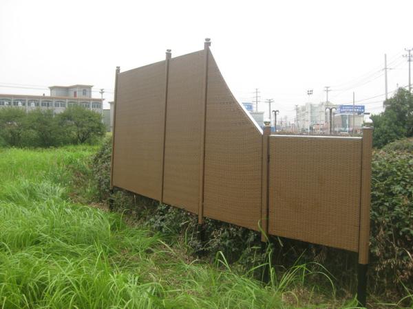 Outdoor Rattan Furniture , Garden / Beach KD Wicker Screen Fence