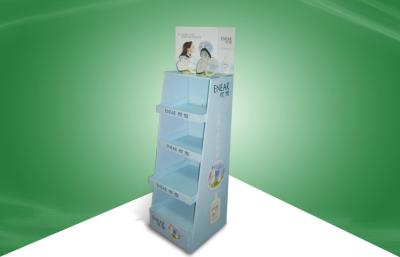 Ponto do suporte de exposição do assoalho do cartão da compra para produtos de Skincare